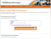 Tablet Screenshot of free.pm-exam-simulator.com